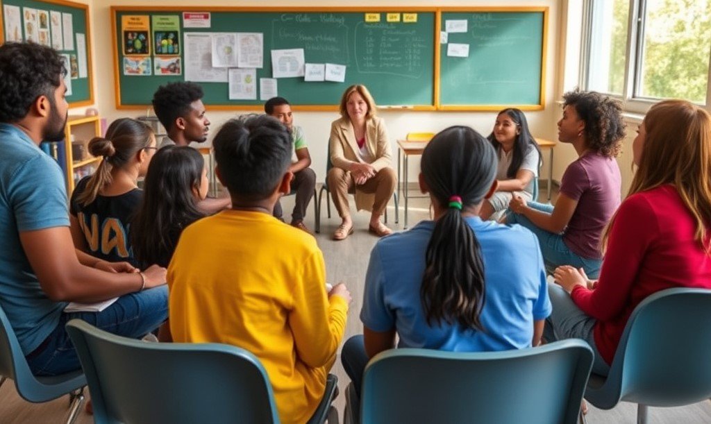 a realistic classr image a