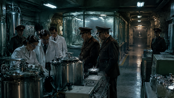 Programa secreto soviético Biopreparat durante a Guerra Fria, empregando milhares de cientistas para desenvolver armas biológicas em escala industrial.