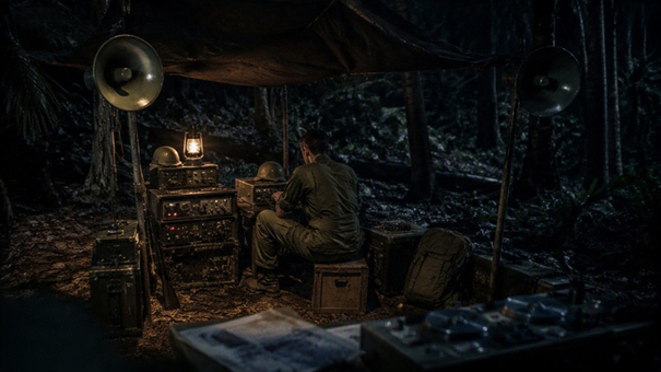Soldados em operação psicológica na selva do Vietnã, 1968  
